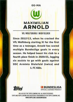 2021-22 Topps Chrome Bundesliga - Golden Generation #GG-MA Maximilian Arnold Back