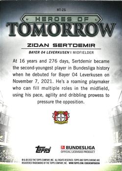 2021-22 Topps Chrome Bundesliga - Heroes of Tomorrow #HT-ZS Zidan Sertdemir Back