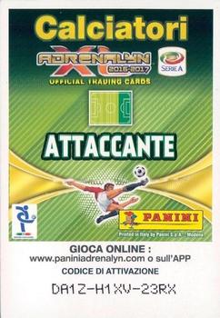 2016-17 Panini Adrenalyn XL Calciatori - Limited Edition #NNO Alberto Paloschi Back