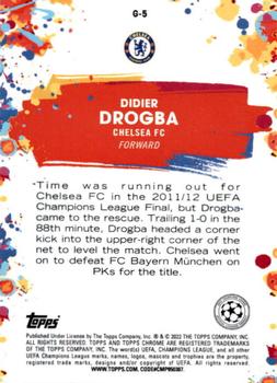 2021-22 Topps Chrome UEFA Champions League - Golazo #G-5 Didier Drogba Back