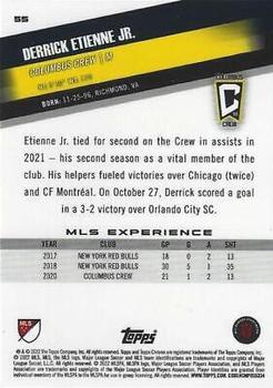 2022 Topps Chrome MLS #55 Derrick Etienne Jr. Back