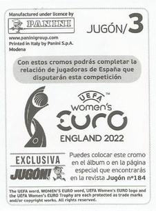 2022 Panini UEFA Women's Euro England 2022 Stickers - Spain Update #3 Olga Carmona Back