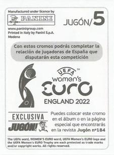 2022 Panini UEFA Women's Euro England 2022 Stickers - Spain Update #5 Ainhoa Vicente Back