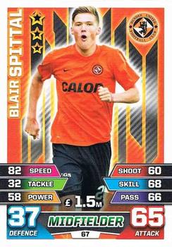 2015-16 Topps Match Attax SPFL #67 Blair Spittal Front