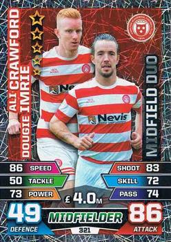 2015-16 Topps Match Attax SPFL #321 Ali Crawford / Dougie Imrie Front