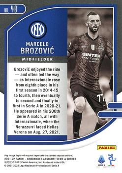 2021-22 Panini Chronicles - Absolute Serie A Purple Astro #48 Marcelo Brozovic Back