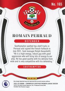 2021-22 Panini Chronicles - Certified Premier League #165 Romain Perraud Back