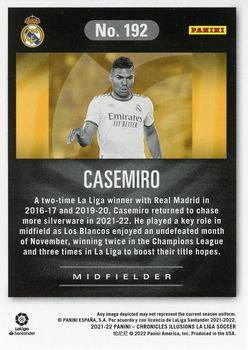 2021-22 Panini Chronicles - Illusions La Liga #192 Casemiro Back