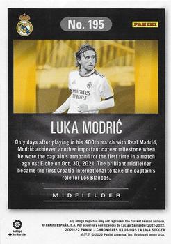 2021-22 Panini Chronicles - Illusions La Liga #195 Luka Modrić Back