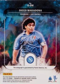 2021-22 Panini Chronicles - Origins Autographs Serie A #O-DM Diego Maradona Back