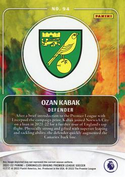 2021-22 Panini Chronicles - Origins Premier League #94 Ozan Kabak Back