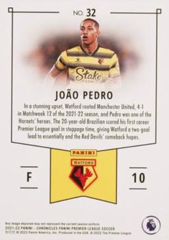 2021-22 Panini Chronicles - Panini Premier League #32 Joao Pedro Back