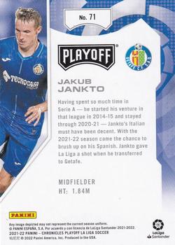 2021-22 Panini Chronicles - Playoff La Liga #71 Jakub Jankto Back