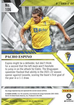 2021-22 Panini Chronicles - XR La Liga #106 Pacho Espino Back