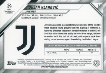 2021-22 Topps Chrome Sapphire Edition UEFA Champions League #86 Dušan Vlahović Back