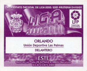 2000-01 Liga 2000-2001 Colecciones Este #178 Orlando Back