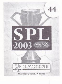2002-03 Panini Scottish Premier League #44 Didier Agathe Back
