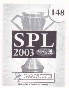 2002-03 Panini Scottish Premier League #148 Stevie Crawford Back