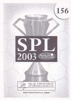 2002-03 Panini Scottish Premier League #156 Craig Brewster Back