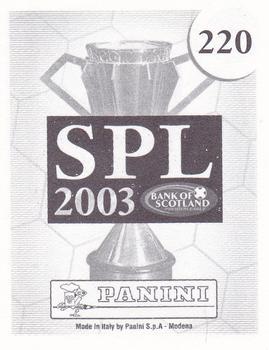 2002-03 Panini Scottish Premier League #220 Mathias Doumbe Back