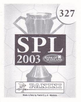 2002-03 Panini Scottish Premier League #327 Stevie Woods Back