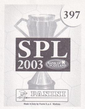 2002-03 Panini Scottish Premier League #397 Henrik Larsson Back