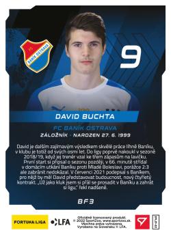 2021-22 SportZoo Fortuna:Liga - Bright Future #BF3 David Buchta Back