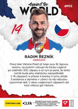 2021-22 SportZoo Fortuna:Liga - Against the World #AW02 Radim Reznik Back