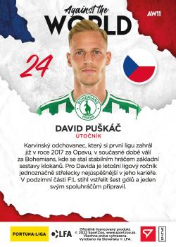 2021-22 SportZoo Fortuna:Liga - Against the World #AW11 David Puskac Back
