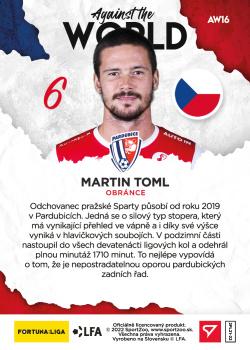 2021-22 SportZoo Fortuna:Liga - Against the World #AW16 Martin Toml Back