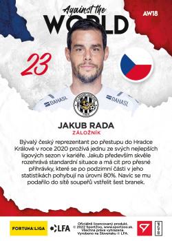 2021-22 SportZoo Fortuna:Liga - Against the World #AW18 Jakub Rada Back