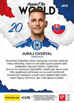 2021-22 SportZoo Fortuna:Liga - Against the World #AW21 Juraj Chvatal Back