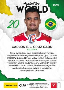 2021-22 SportZoo Fortuna:Liga - Against the World #AW24 Carlos Cadu Back