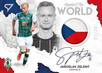 2021-22 SportZoo Fortuna:Liga - Against the World Auto Flag #S-AW05 Jaroslav Zeleny Front