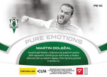 2021-22 SportZoo Fortuna:Liga - Pure Emotions #PE-10 Martin Dolezal Back