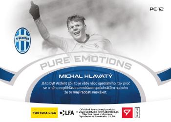 2021-22 SportZoo Fortuna:Liga - Pure Emotions #PE-12 Michal Hlavaty Back