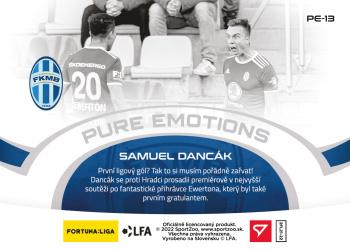 2021-22 SportZoo Fortuna:Liga - Pure Emotions #PE-13 Samuel Dancak Back