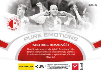 2021-22 SportZoo Fortuna:Liga - Pure Emotions #PE-16 Michael Krmencik Back