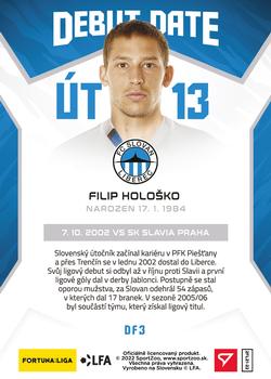 2021-22 SportZoo Fortuna:Liga - Debut Date Flashback #DF3 Filip Holosko Back