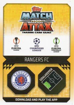 2022-23 Topps Match Attax UEFA Champions League & UEFA Europa League #380 Allan McGregor Back