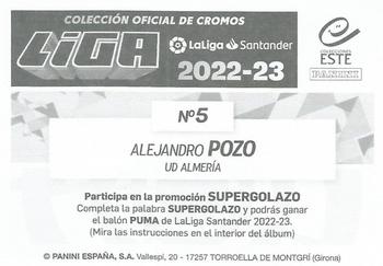 2022-23 Panini LaLiga Santander Este Stickers #5 Alejandro Pozo Back