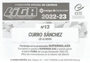 2022-23 Panini LaLiga Santander Este Stickers #13 Curro Sanchez Back