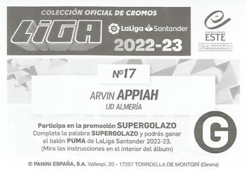 2022-23 Panini LaLiga Santander Este Stickers #17 Arvin Appiah Back