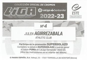 2022-23 Panini LaLiga Santander Este Stickers #4 Julen Agirrezabala Back