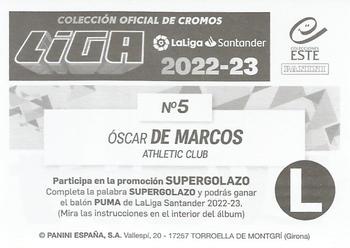 2022-23 Panini LaLiga Santander Este Stickers #5 Oscar De Marcos Back