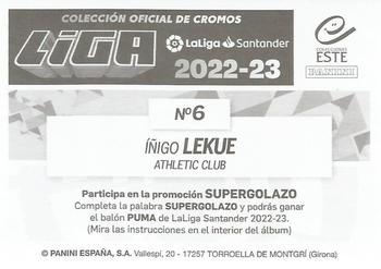 2022-23 Panini LaLiga Santander Este Stickers #6 Inigo Lekue Back