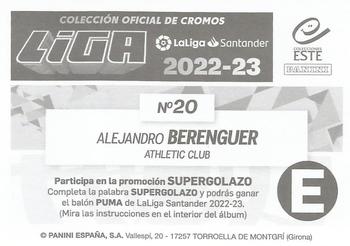 2022-23 Panini LaLiga Santander Este Stickers #20 Alex Berenguer Back