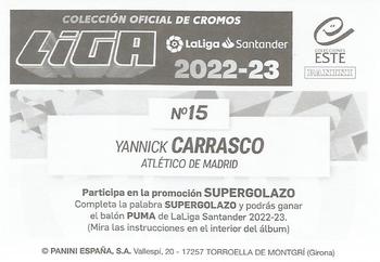 2022-23 Panini LaLiga Santander Este Stickers #15 Yannick Carrasco Back