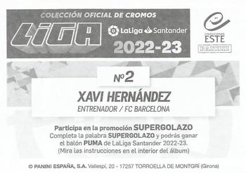 2022-23 Panini LaLiga Santander Este Stickers #2 Xavi Hernández Back