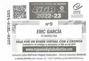 2022-23 Panini LaLiga Santander Este Stickers #9 Eric García Back